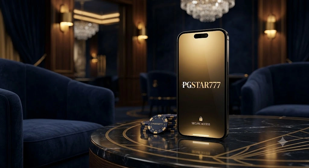 หน้าจอสมาร์ทโฟนแสดงขั้นตอนการสมัครใช้งาน PGSTAR777 แพลตฟอร์มความบันเทิงดิจิทัลระดับพรีเมียม